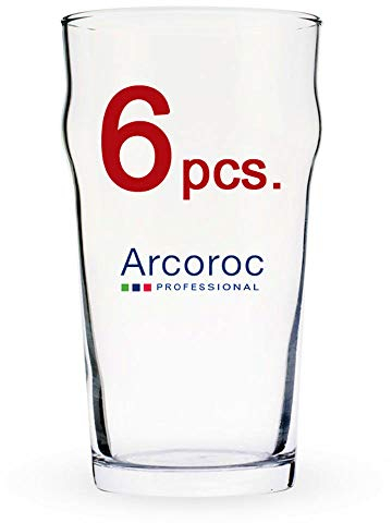 ARCOROC Nonic Pint Beer Glass 570 ML Set of 6