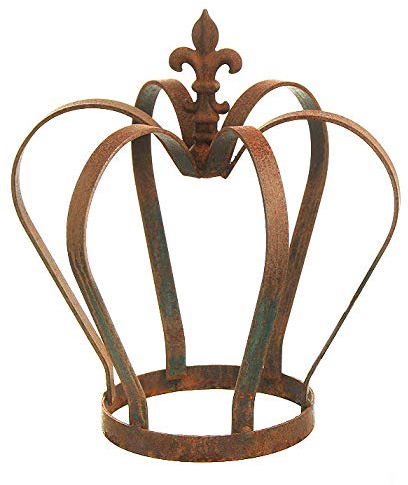EllasDekokrempel Edelrost Krone Lilie 20x27cm Naturrost Rost Krone