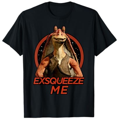 Star Wars Jar Jar Binks Exsqueeze Me Portrait T-Shirt