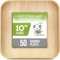 Streetfood Packaging: 50 Elegant 24x24cm Square Palm Leaf Plates - Eco Friendly, Reusable, Reyclable, Heavy Duty | Perfect for Parties & Events | 100% Compostable Rustic Bamboo Plate for Hot Foods