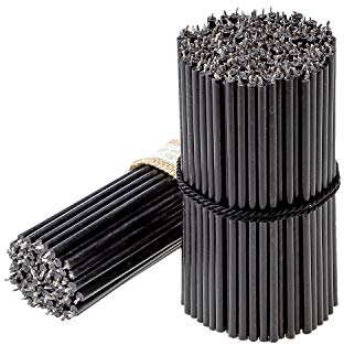 Danilovo Ritual Bienenwachs Kerzen (Schwarze) - Kloster Orthodoxe Kerzen für Gebet, Tischdeko - Ungiftig, Ruß - Tropffrei, Lang, Nachhaltige Produkte, N120, Höhe 16 cm, Ø 5,4 mm (100 Stück)
