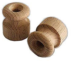 Isolatore/Isolatori in Legno per Cavi Trecciati. ø 18mm. Confezione 10 Pezzi (25 PEZZI)