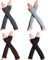 VUCDXOP 4 Paar Fingerlose Armstulpen Damen Armwärmer Lange Stulpen Fingerlose Handschuhe Handwärmer mit Daumenloch lang Pulswärmer Warm weiche Handschuhe für Winter Herbst