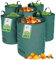 TTL Garden 6x 272L Gartensack - DOPPELTER BODEN extra stabil selbststehend 4 Griffe 150gsm groß robust & faltbar - 6er Set 272 Liter Garten Sack Laubsack Abfallsack für Gras Laub Hecke Gartenabfall