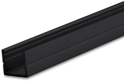 ISOLED LED-Aufbauprofil SURF8 Aluminium, schwarz, 200cm, Für max. 8mm LED-Streifen