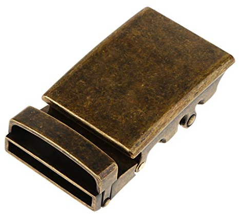 Sharplace Herren Automatische Schiebeschnalle Ersatz aus aus Rechteck Ratsche Gürtelschnalle, Bronze, M