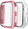 Fengyiyuda Funda[2 Pack] Compatible con Apple Watch 38/40/42/44mm,Estuche con TPU Protector de Pantalla,Caja Protector Anti-Choque Caso para IWatch Series se/6/5/4/3/2/1-Rose Gold/Clear,40mm