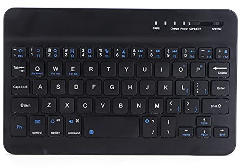 Sxhlseller Clavier Bluetooth, Mini Clavier sans Fil Portable Ultra-Fin de 7 Pouces à 59 Touches pour Ordinateur, Bureau, PC, Ordinateur Portable - Noir