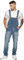 989Zé ENZO Mens Denim Blu Salopette Lavoro Moda Salopette Casual Jeans 30 - 50 Taglie Vita, Blu, 30W x 32L