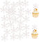 Morofme Essbare Schneeflocke für Tortendeko 50 Stück, Essbare Cupcake Topper, weißer Schneeflocke Esspapier für Hochzeit, Geburtstag, Jubiläum, Winter, Thema Tortendeko