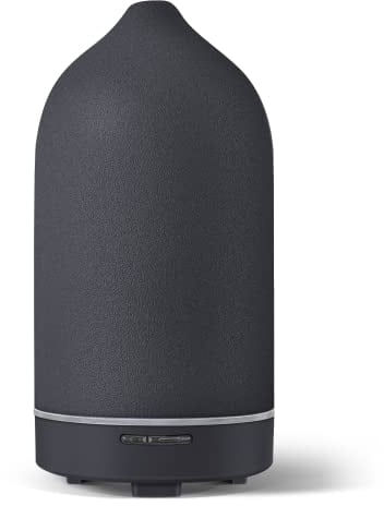 JESMAY Aroma Diffuser für Ätherische Öle 120ml, Premium Ultraschall Diffuser Keramik Luftbefeuchter, Raumduft Duftöl Diffuser mit LED BPA-Frei für Schlafzimmer Büro Spa(Schwarz)