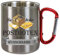 Crealuxe Edelstahltasse mit Karabiner 'Die besten Postboten heißen Wunschname' Tasse personalisiert, Kaffeetasse, Bürotasse, Metalltasse mit Name
