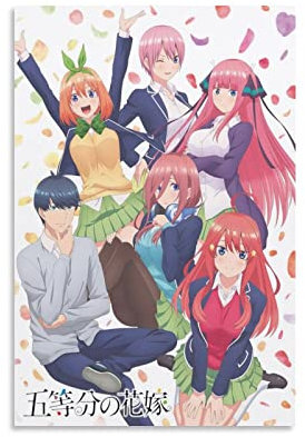 2022 New Anime The Quintessential Quintuplets Poster, Leinwandkunst und Wandkunst, moderne Familiendekoration, 40 x 60 cm