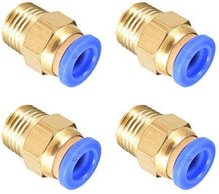 PATIKIL G1/4 Maschio x 8mm OD Tubo Raccordo, 5pz Dritto Pneumatico Pressione Rapida Collega Raccordi per Aria Liquido Trasferimento