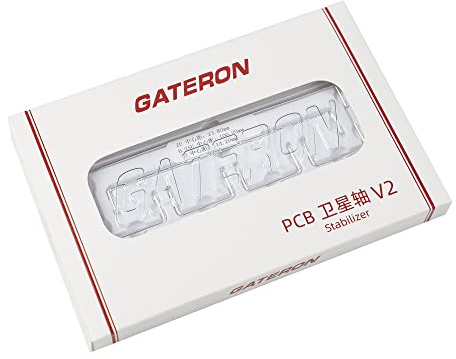 Mechkeeb Gateron V2 Clear Stabilizers PCB Mount Screw in Stabilizer Customized Distance No Dropping Wire for Mx Mechanical Keyboard PCB (Gateron Stab V2 Clear 1+4)