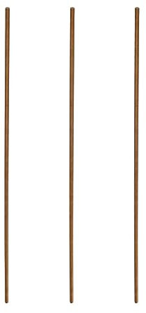 Rebower Asta Interamente Filettata Tutta Filettatura Ottone Asta Barra Perni, [per Morsetti e Bulloni a U] - M3 x 250mm Maschio Filettatura 0.5mm Passo/Oro/3pz