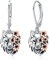 ONEFINITY Wolfs-Ohrringe, 925er-Sterlingsilber, Wolfs-Schmuck, Geschenk für Frauen und Mädchen, Sterling Silber