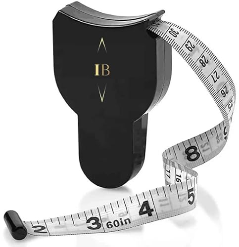 Körpermaßband, Taillenmaßband, Sportmaßband, weiches Maßband, Fitnessmaßband (SCHWARZ)