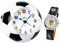 Atlanta Kinderwecker ohne Ticken Fußball WM + Kinderarmbanduhr - 1199 KAU (Schwarze Armbanduhr)