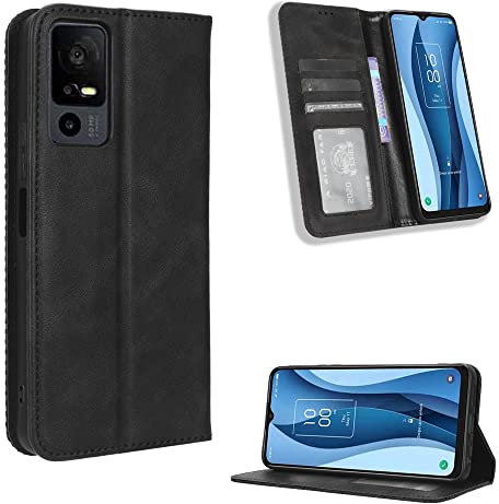 BellaCase TCL 40 NxtPaper 5G Coque [Étui Portefeuille] [Fonction Support] [Slots pour Cartes] [Couverture à Rabat Magnétique] Compatible avec Le Smartphone TCL 40 NxtPaper 5G(Noir)