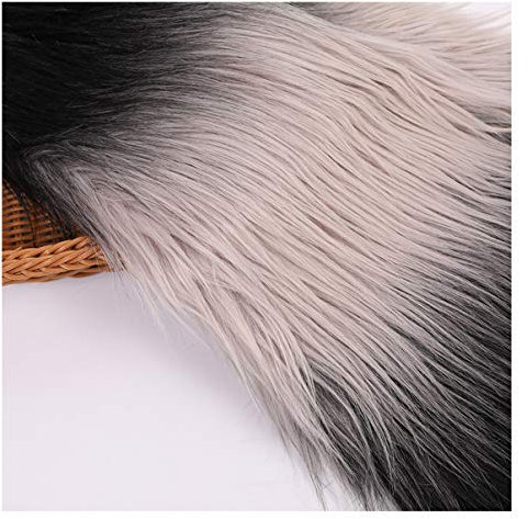 NIANTONG Shaggy Kunstpelz Stoff Dekostoff Meterware 160cm Breit Long Pile Gradient Flauschigen Weichen Kunstpelz Stoff für Nähen Basteln Kostümdekoration Sitzkissen(Color:1)