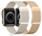 UpNeioco 2 Stück Metall Armband Kompatibel mit Apple Watch Armband 44mm 45mm 42mm 49mm Herren, Magnetisch Edelstahl Metallarmband für iWatch Ultra Series 9 8 SE 7 6 5 4 3 2 1, Polarstern Gold