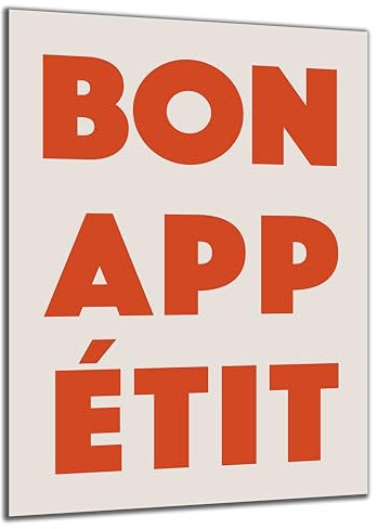 DARO Design - Wand-Bild Abstrakt Bon Appetit auf 6mm HDF 30x20 cm - Wand-Deko Bilder Geschenk