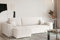 Kaiser Möbel, Ecksofa mit schlaffunktion, mit Bettkasten, Schlafsofa Best, Designer L-Form Sofa, Modern Design Couch, Polsterecke, Freistehend, Stoff Neve Ecru Links
