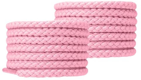 Healife 1 paire de lacets épais pour Air Force 1 – Rose, 8 mm rond, 150 cm, lacets à corde rose, pour chaussures de sport et chaussures de sport, Rose, 150
