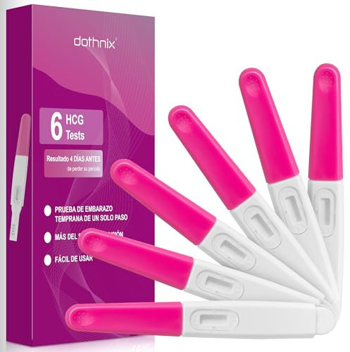 dothnix Test de Embarazo Prueba de Embarazo Resultado Rápido Predictor de hCG de Orina Test Embarazo Alta Sensibilidad Formato Economico (6pc)