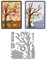 WADORN Metall Stanzformen Mit Herbstbaum, Motiv Rahmen Herbstwald Stanzschablone Schaukel Und Baum Karbonstahl Metall Prägeschablonen Vorlage Für DIY Scrapbooking Kartenherstellung