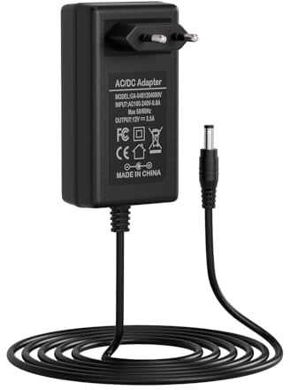 12V Alimentatore Caricatore per AVM Fritz!Box 7530 5590 5530 7690 4060 7390 7510 7430 7580 7582 7560 3490 6590 FritzBox Router Alimentazione Adattatore Cavo 1,5m