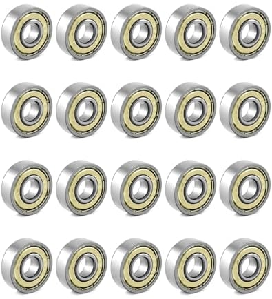 50 Stück 608zz Kugellager, Metall Double Shielded Miniatur Rillenkugellager, für Skateboards, Roller, Inline Skates, 8mm x 22mm x 7mm
