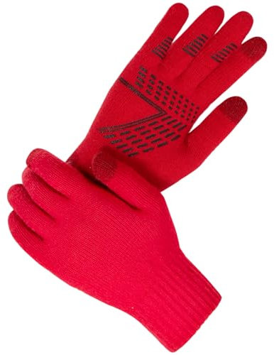 QICEDER Warme Touchscreen-Handschuhe für den Winter, für Herren und Damen, Touchscreen-Handschuhe für Smartphones, super weich, gestrickt, Sport, Winter (Rot)