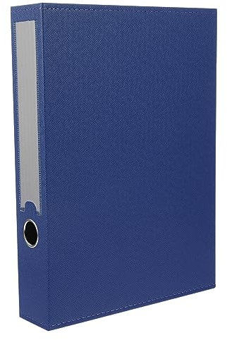 BCOATH Blauer Leder Dokumentenbox Dateiordner Organizer Für Büro Und Zuhause Praktischer Schreibisch Aufbewahrungsbox Für Akten Vertragsordner Platzsparender Business Desktop Ablagefach