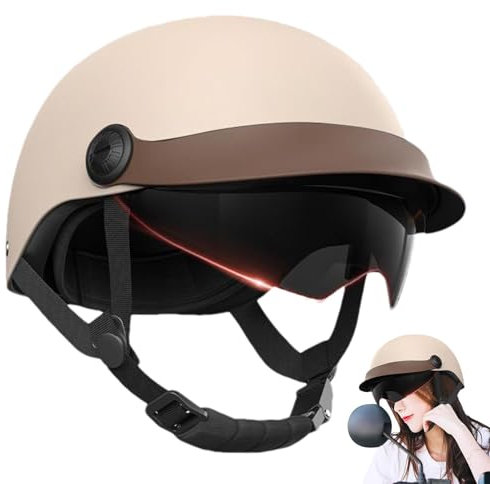 Motorcycle Half Headgear, Collision Protection Helmet, Motorcycle Safety Hat, Half Helmet With Sun Visor, Safety Helmet, Cruiser Safety Helmet, Motorcycle Half Safety Hat For Men Women