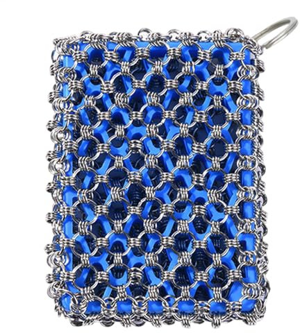 Brosse à récurer en métal pour nettoyer les cottes de chaîne en acier inoxydable | Grattoir multifonction en fonte d'acier inoxydable, brosse à barbecue, outil de nettoyage en fonte pour poêles à