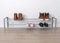 LM 393 Schuhregal aus Öko-Holz - pulverbeschichtetes Schuhregal platzsparend, 1070 mm breite, Ideal für Schrank, Flurmöbel & für kleine Räume, Schuhorganizer für Schrank & Schränke- (Silber-holz)