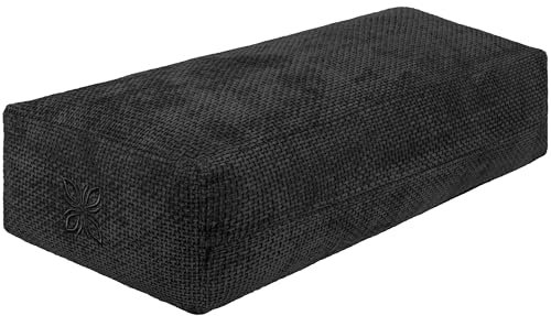 OMNANA® CUSHY™ Yogabolster eckig 65x30x15cm – Yoga Bolster mit Dinkelfüllung – Rechteckiges Kissen, Chenille Bezug, waschbar – Made in Germany – Passend für Yin Yoga