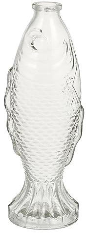 Fisch Vase aus Glas für Schreibtisch mit Korkstopfen