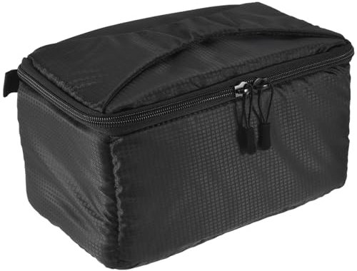 Cpolebev Universal Insert Partition Gepolsterte Kamera Tasche Stoßfeste Schutz Hülle für DSLR SLR Kamera (Schwarz)