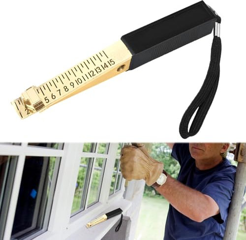1PCS Fire Door Gap Gauge Checker Tool,Door Gap Measuring Tool,1-15mm,Feeler Gauges Door Gap Measuring Engineering Ruler for House Engineering Inspection Flatness - 0.5mm