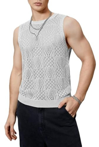 Tank Top Herren Dünnschliff Atmungsaktiv Schnelltrocknend Ärmellos T-Shirt Fitness Komfortabel Casual Muskelshirt Jogging Workout Sportshirt J-Light Grey XL