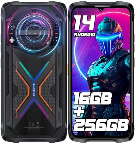CUBOT Kingkong Power 3 Telefono Resistente-16GB+256GB(TF 1TB), 6.72'' FHD+ 120Hz Irrompible, Altavoz 123dB, 10200mAh (33W) Rugerizado, Cámara 100MP, Face ID/IP68/IP69K/Dual SIM/NFC