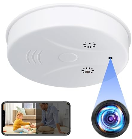 Nisanuki Telecamera Spia Nascosta WiFi 5G, Mini Spy Cam Senza Fili, 1080P HD Microcamere Spia Videocamera Sorveglianza Visione Notturna Rilevamento di Movimento