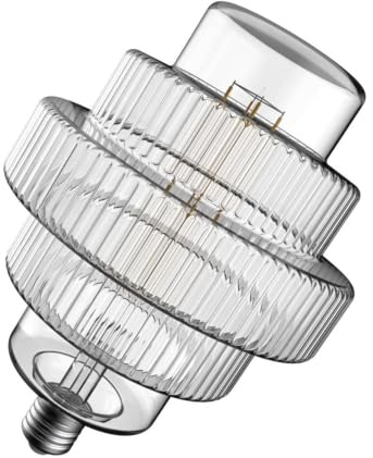 Crompton Lamps LED Decorative E27 Screw Bulb, 160mm x 213mm Art Deco Tiered Screw Filament Bulb, 4.9W 1800K Extra Warm White 470lm 40W Eqv, Clear Lightbulb, Pendant Light, Vintage Lamp, Hanging Lights