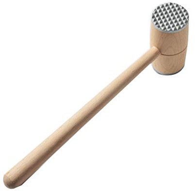 Asixxsix Attendrisseur de Viande en Bois pour Poulet, Porc, Bœuf, Outil de Cuisine, Conception Ergonomique