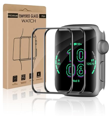 Bodyguard 2 Stück Schutzfolie für Panzerglas für Apple Watch Series 4/5/6/SE 44mm, Frei von Kratzern Bläschenfrei HD Apple Watch 6 44mm iWatch Schutzglas, Hohe Empfindlichkeit iWatch 44mm Glasfolie