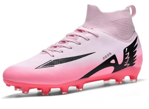 IFIKK Herren Hochschaft Fußballschuhe, Mehrfarbig Designs, Böden für Festen Boden und Kunstrasen, Stylischer Flügelakzent, für Fußballtraining und -Spiele (A01,40)
