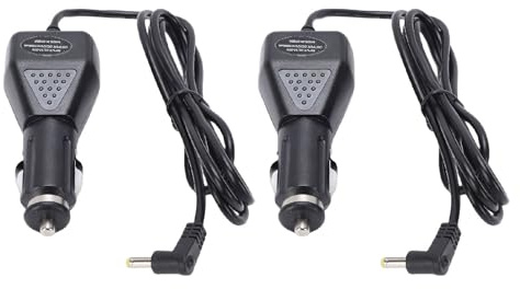 Dpofirs 2 teiliges Radio Auto Stromkabel, DC 12V 1000MA Netzteil mit LED Ladeanzeige, für FT 5DR FT 3DR VX 6R FT 70DR VX 8DR Radios